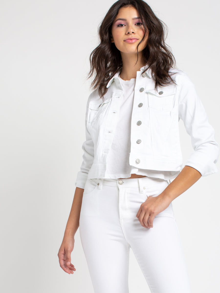 Just jeans white denim on sale jacket
